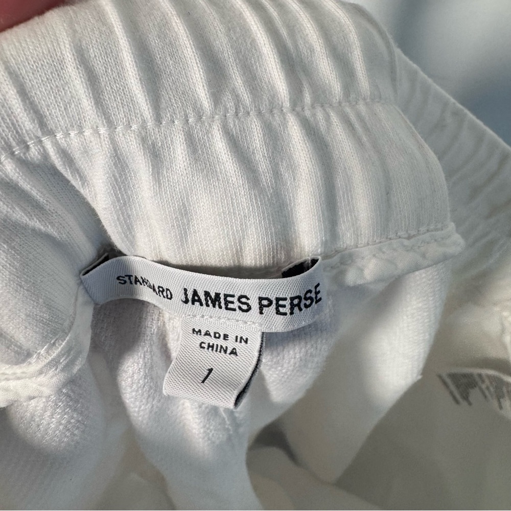 James Perse women White Drawstring Cotton Joggers size 1 - Picture 3 of 7